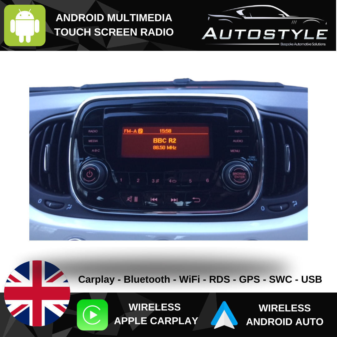 Fiat 500X Apple Carplay / Android Auto 9" Stereo Upgrade