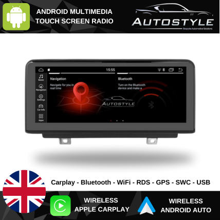 BMW 2 Series F23 (2013-2016) NBT Apple CarPlay Android Auto 10.25" Touch Screen