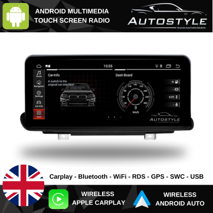 BMW X5 F15 (2014-2017) NBT Apple CarPlay Android Auto 10.25" Touch Screen