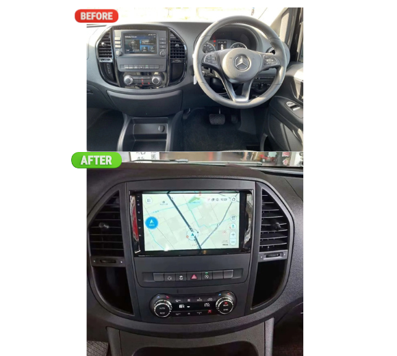 Mercedes-Benz Vito Apple Carplay / Android Auto 9" Stereo Upgrade (2014-23)