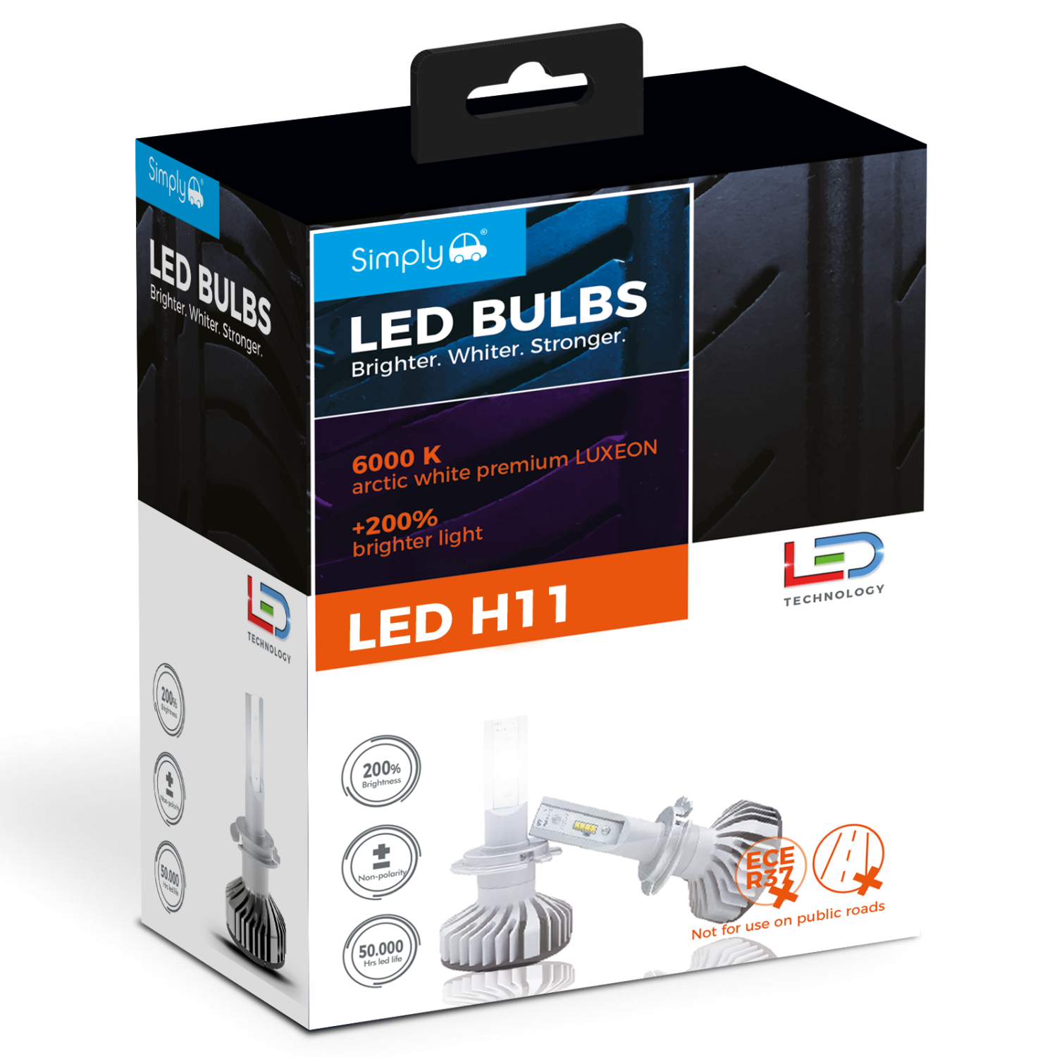 H11 LED Bulbs - Pair