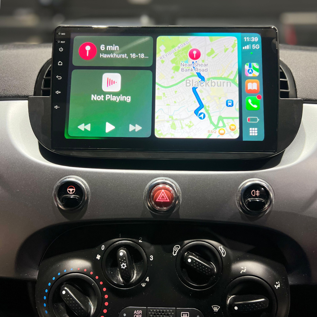 Fiat 500 Apple Carplay / Android Auto 9" Stereo Upgrade 2010-15
