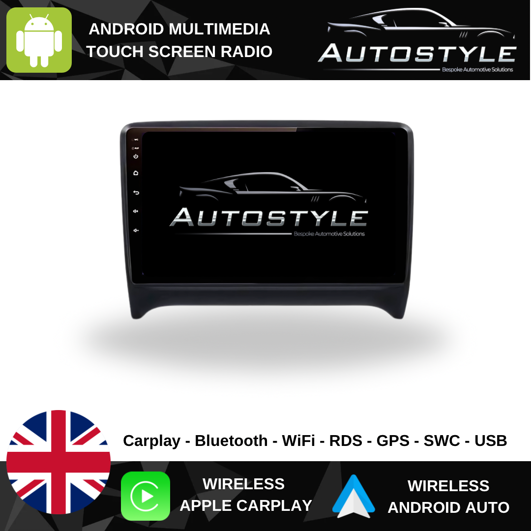 Audi TT (2006-2014) 9" Android Screen and Wireless Apple CarPlay