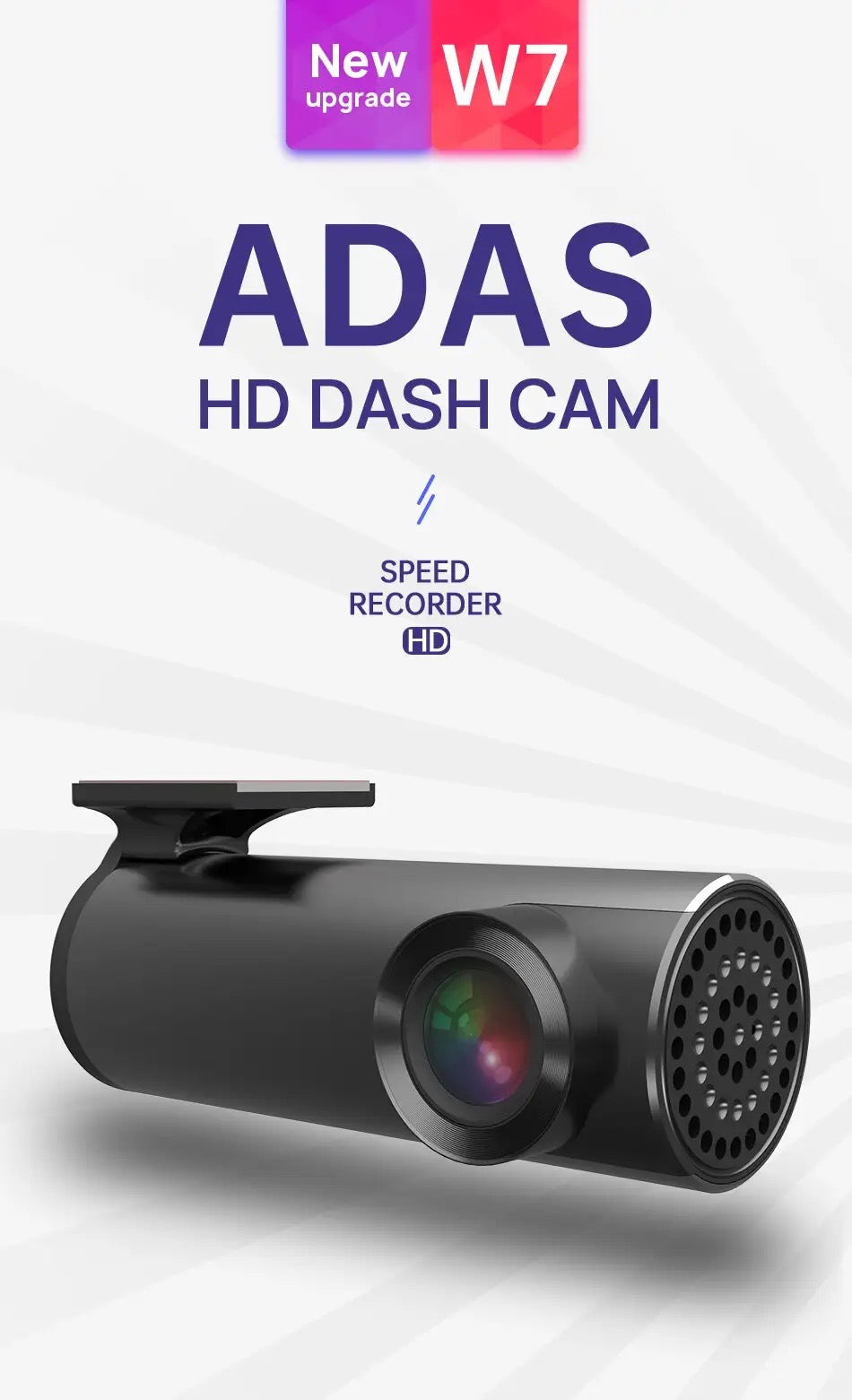 W7 1080P HD DVR DASH CAMERA ADAS FOR ANDROID SCREENS