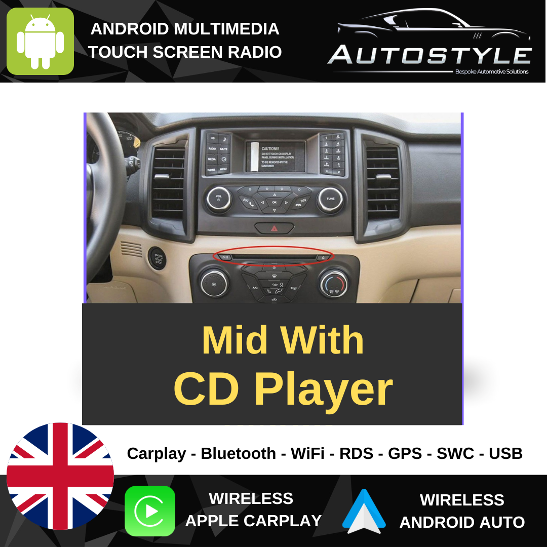 Ford Ranger Apple Carplay / Android Auto 9" Stereo Upgrade (2016-21)