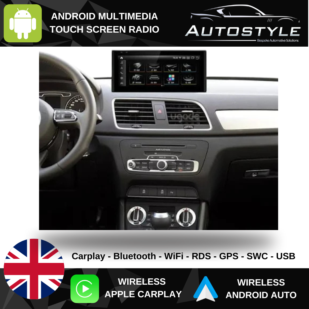 Audi Q3 Apple CarPlay Android Auto 10.25" Touch Screen Upgrade (2010-2015)