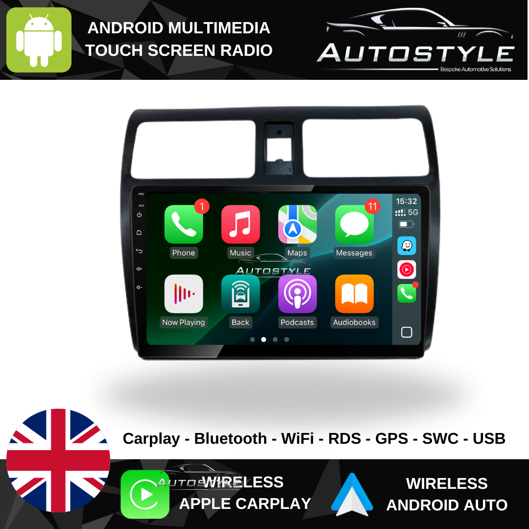 SUZUKI SWIFT Apple Carplay / Android Auto 9" Stereo Upgrade (2005)