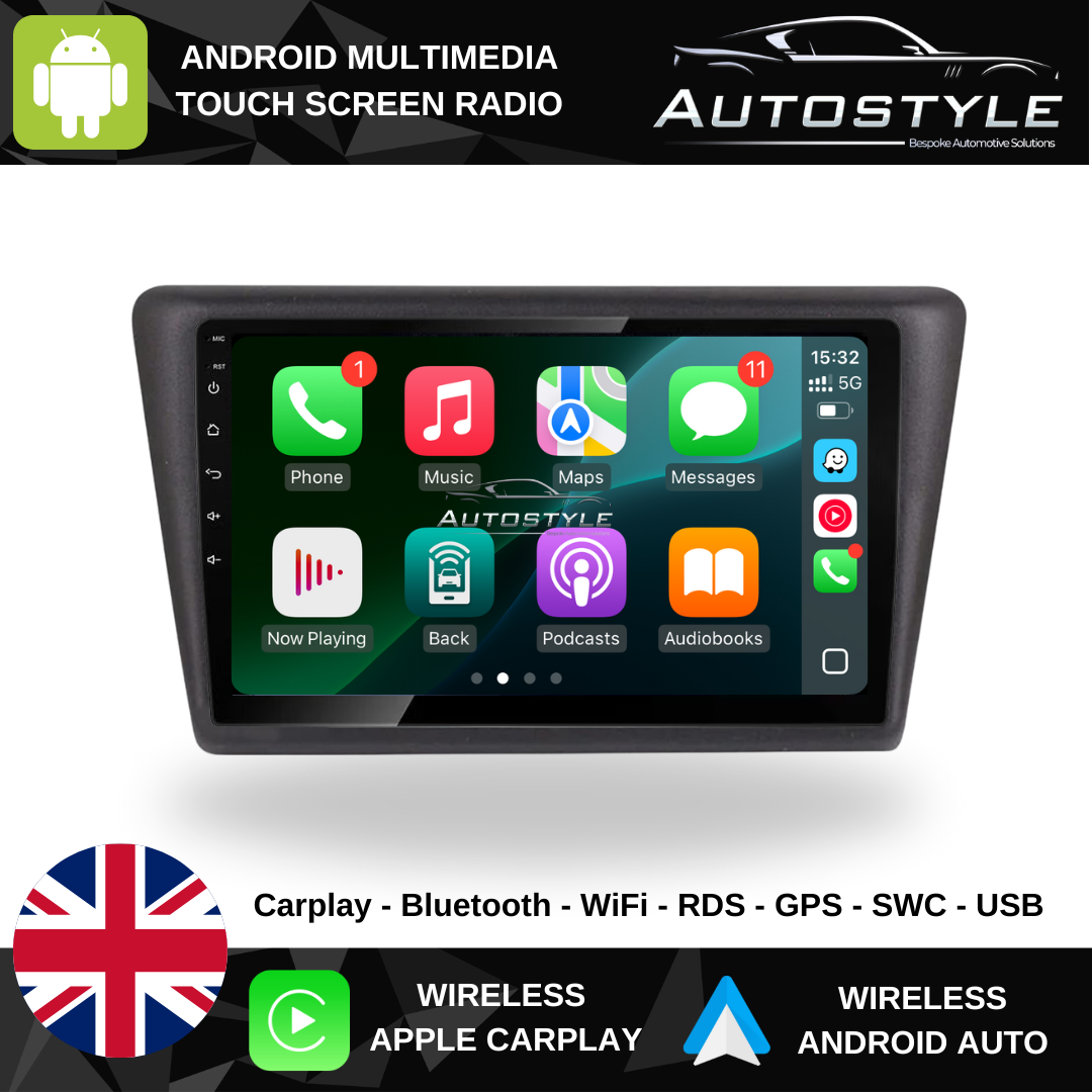 Skoda Rapid 9" Android Screen and Wireless Apple CarPlay