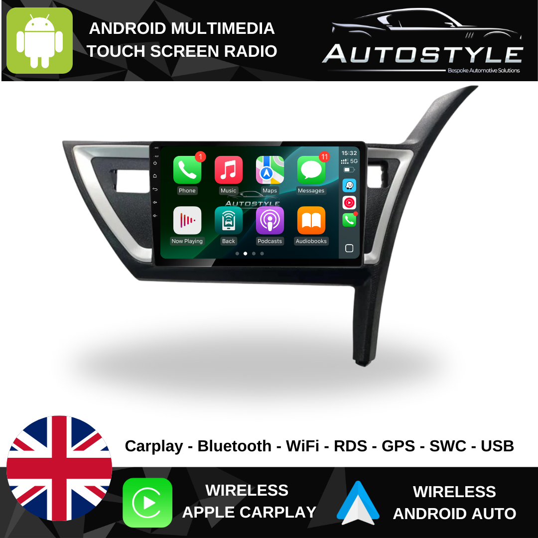 Toyota Auris Apple Carplay / Android Auto 10" Stereo Upgrade