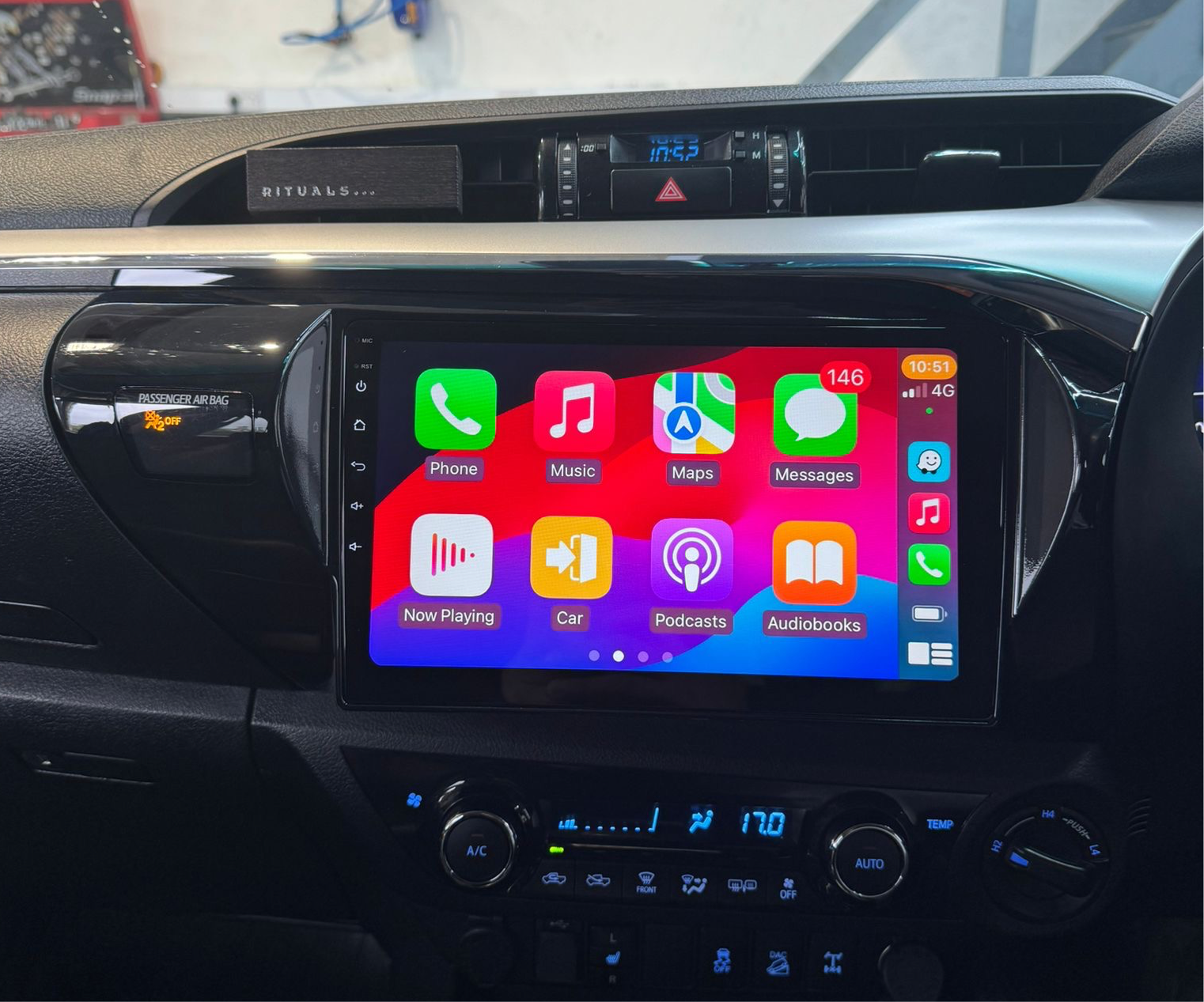Toyota Hilux 10" Android Screen Upgrade and Wireless Apple CarPlay