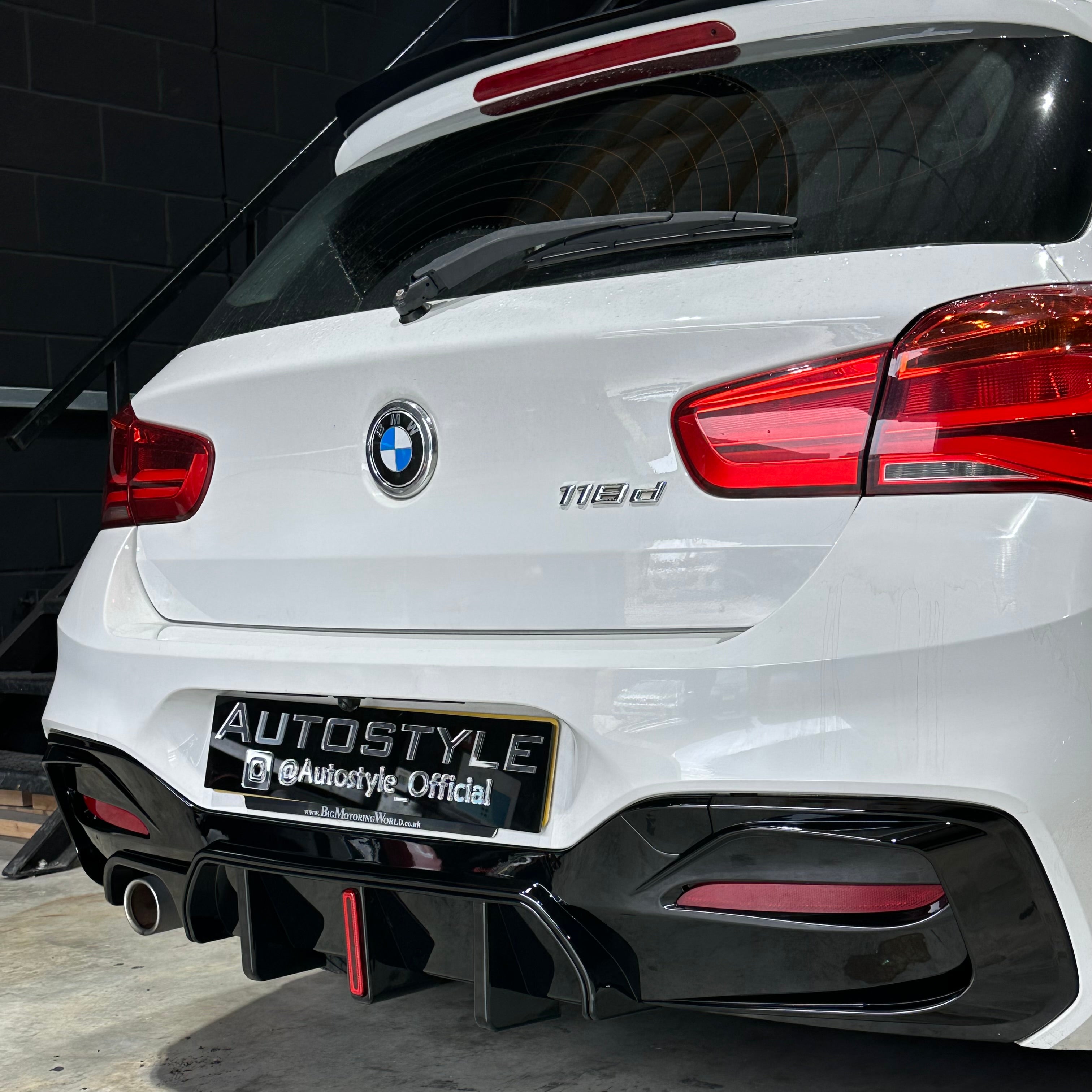 MP Style Rear Diffuser With F1 Light For BMW 1 Series F20 M-Sport 2015-2019 LCI
