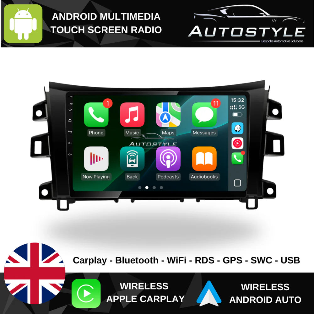 Nissan Navara Apple Carplay / Android Auto 10" Stereo Upgrade (2014-2021)