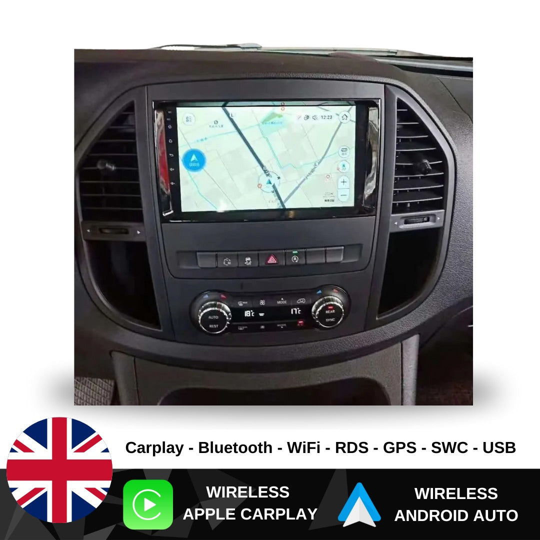 Mercedes-Benz Vito Apple Carplay / Android Auto 9" Stereo Upgrade (2014-23)