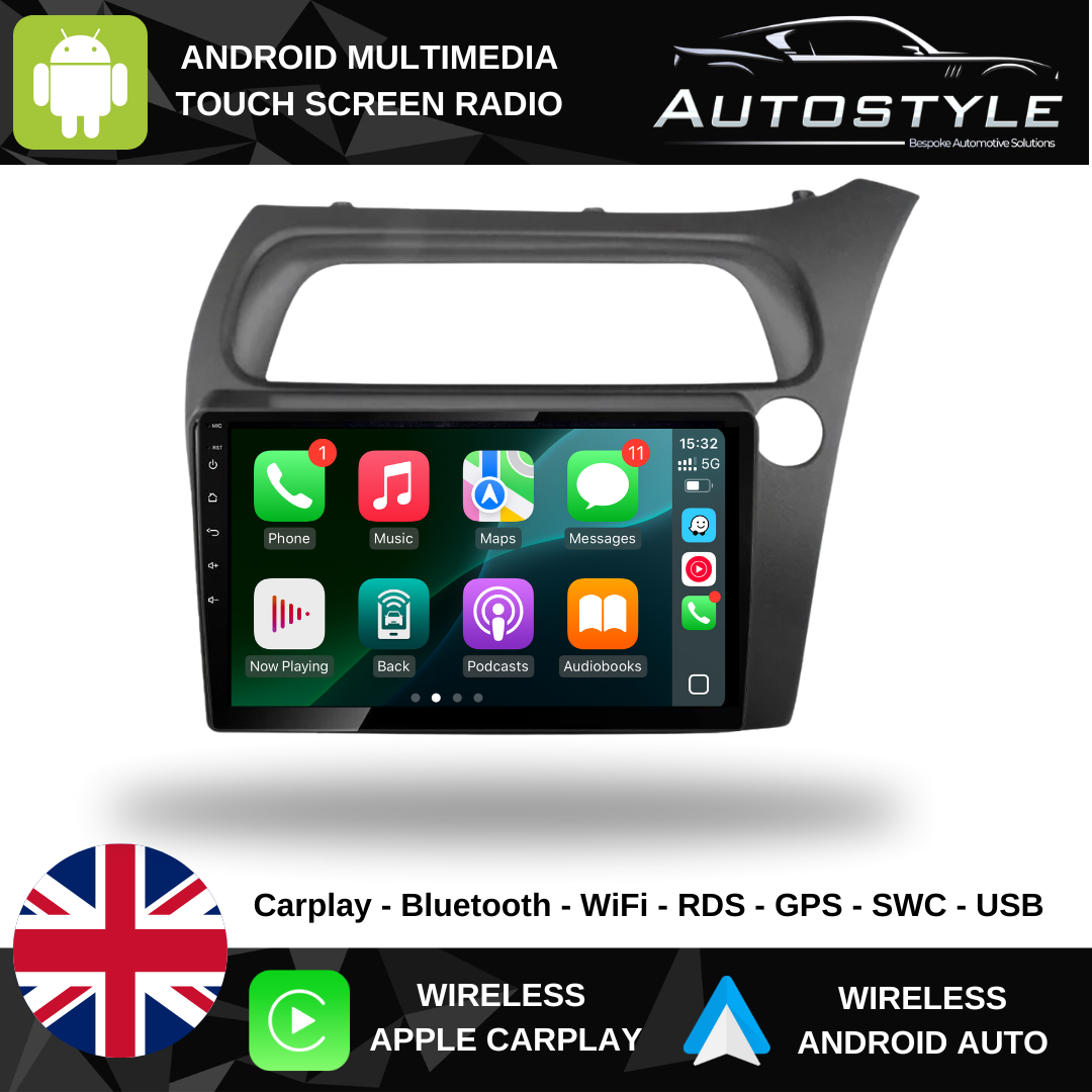 Honda Civic Apple Carplay | Android Auto 10" Stereo Upgrade 2006-11