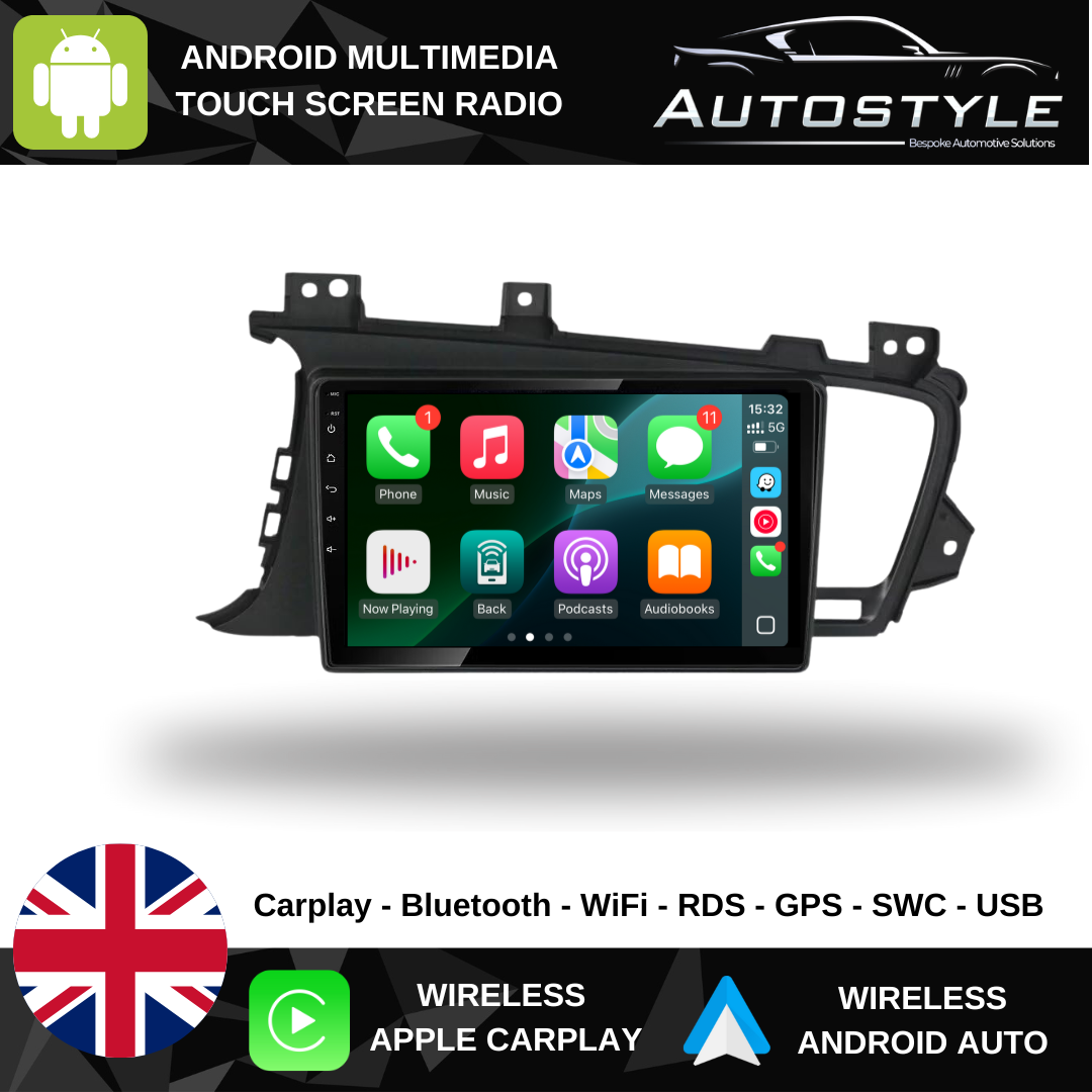 Kia Optima Apple Carplay / Android Auto 9" Stereo Upgrade 2011-15