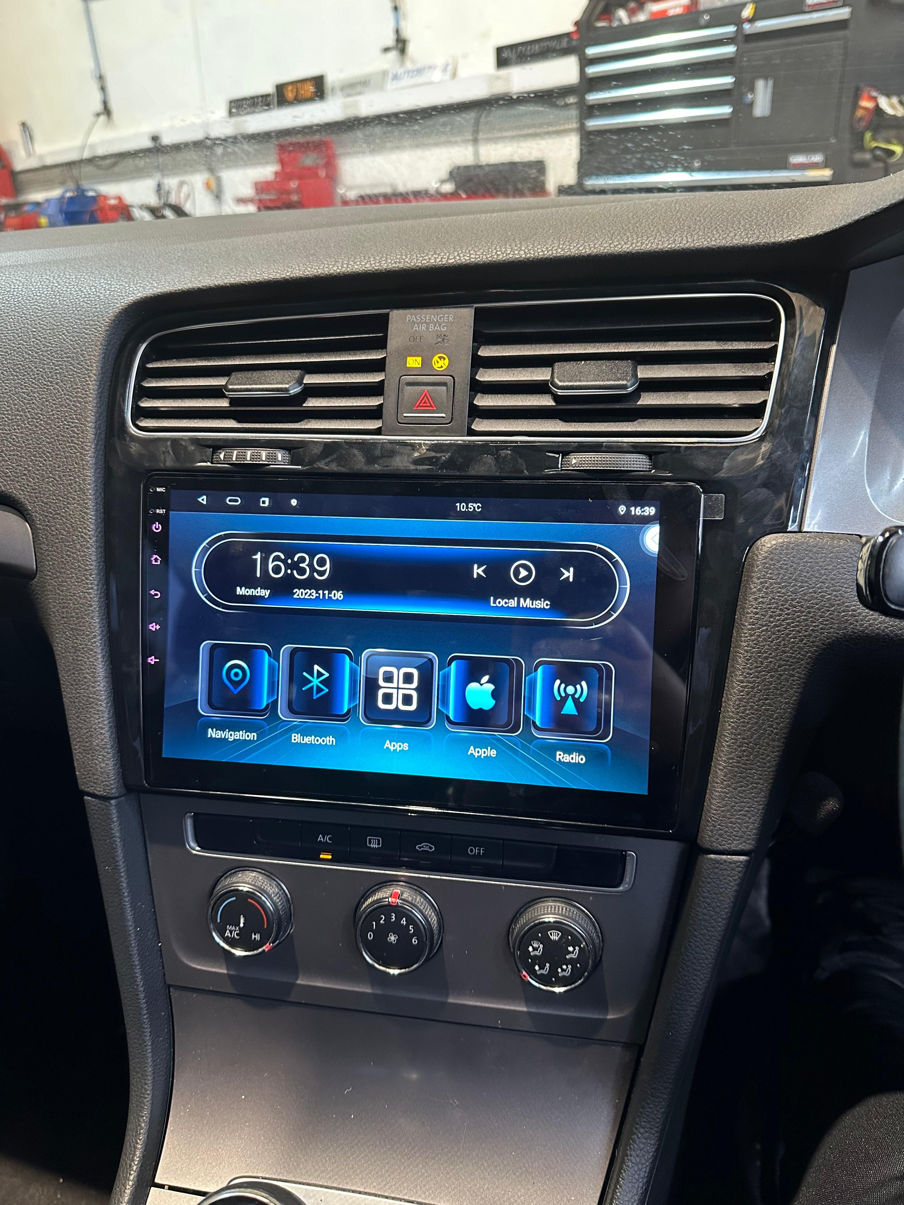 VW Golf Mk7 (2012 - 2016) 10" Android Screen Upgrade and Wireless Apple CarPlay 4G RHD - AUTOSTYLE UK