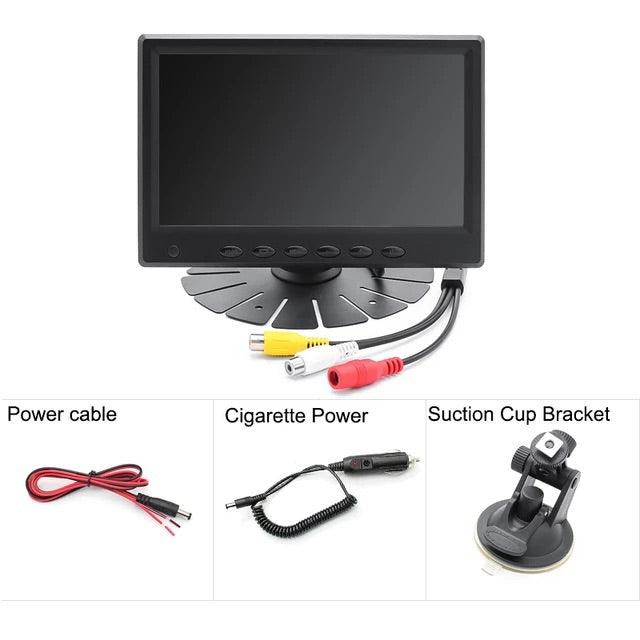 7" AHD Monitor TFT Colour LCD Digital Screen Display (2 Video Inputs) - AUTOSTYLE UK