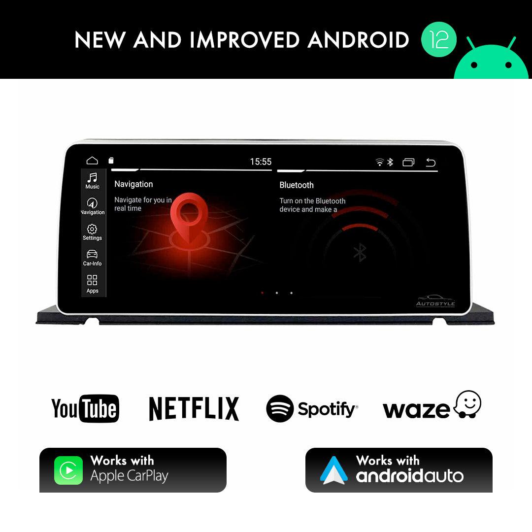 BMW 5 Series F10 F11 GT F07 (2010-2017) NBT 12.3" Android Screen Upgrade and Wireless Apple CarPlay - AUTOSTYLE UK